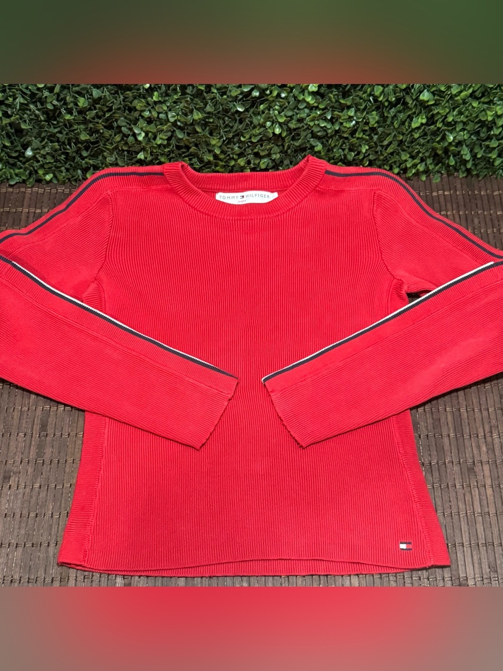 Vintage/ Y2K Tommy Hilfiger Ribbed
Distressed Pullover Sweater - Picture 1 of 6